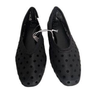 Women's Sammie Mesh Flats -A New Day- Jet Black Size 8.5